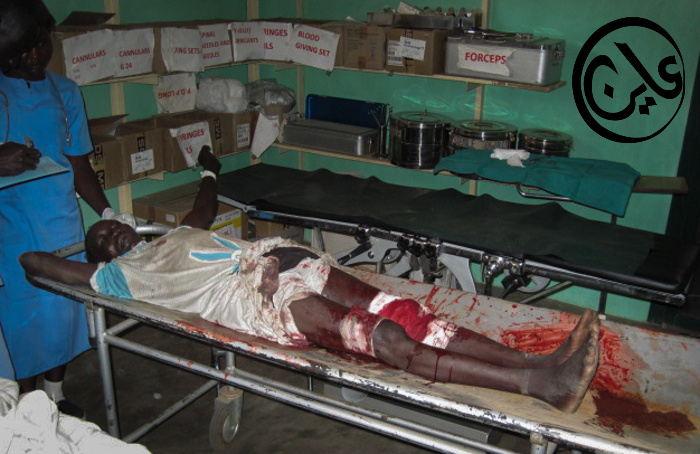 إحدى ضحايا القصف العشوائي في جنوب كردفان، 22 يونيو 2011