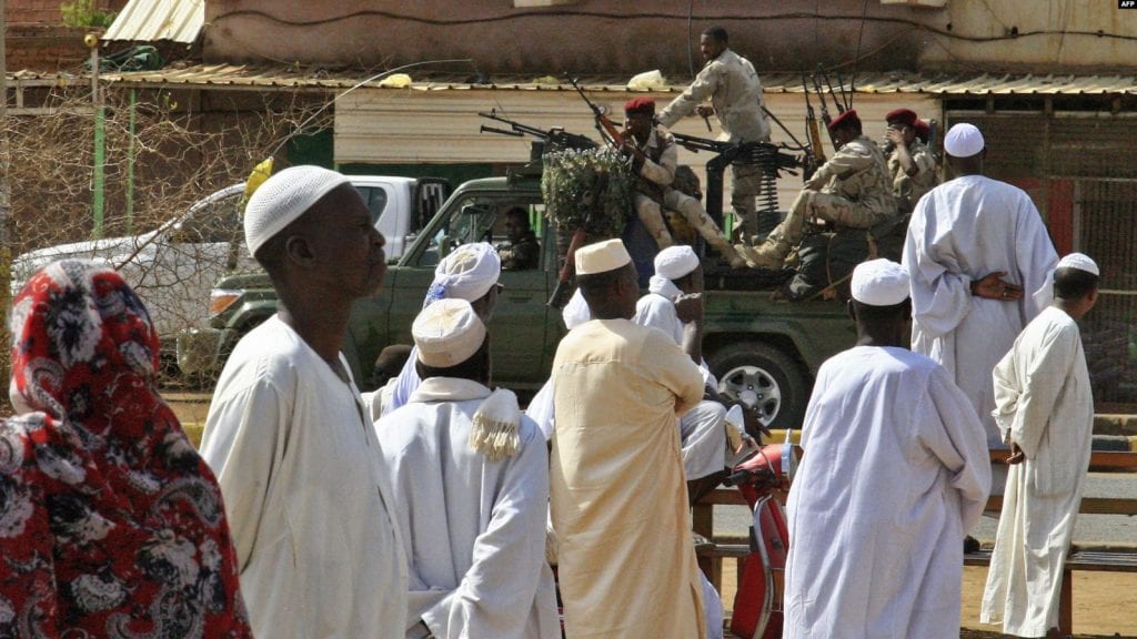 RSF troops roaming the neighborhoods of Khartoum