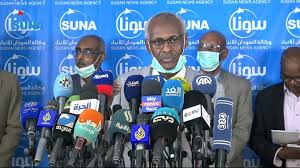 Sudan Minister of Water and Irrigation, Professor Yasser Abbas at press conference 