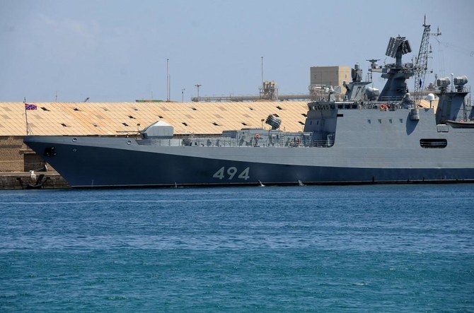 Russian Navy frigate RFS Admiral Grigorovich in Port Sudan