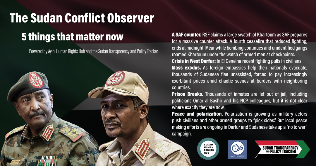 The SCO update is a rapid response to the expanding war in Sudan written through a peacebuilding, human rights, and justice lens