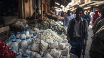 مصادرة الحليب المجفف من اسواق مدينة سنار السودانية