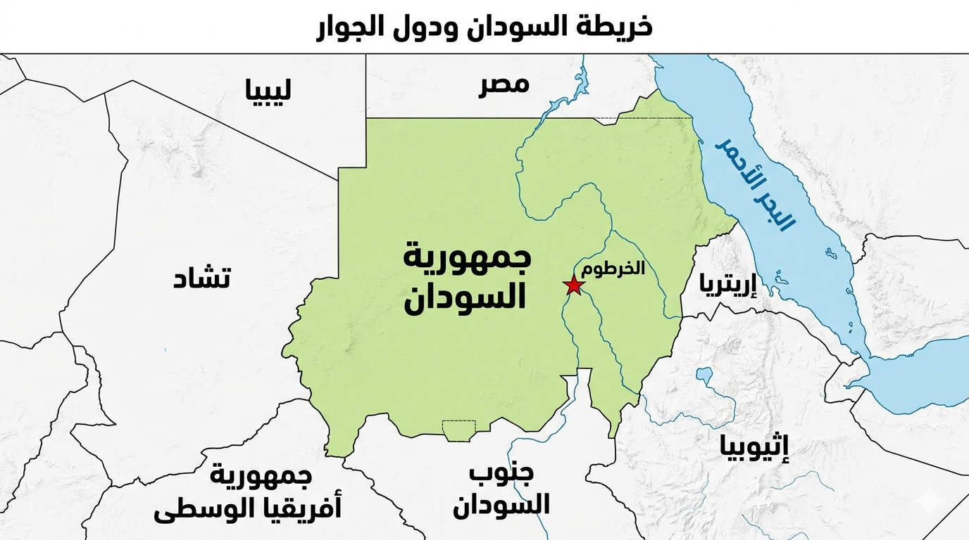 خريطة السودان